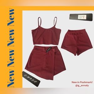 2 Piece Skirt Short Set